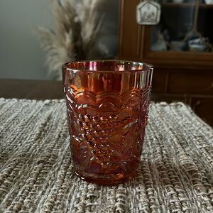Vintage Imperial Carnival Glass Marigold Grape Pattern 8 oz. Tumbler. EUC